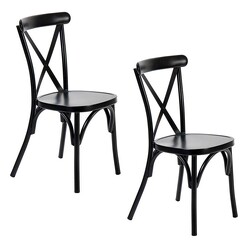 Picture of Ruelle Outdoor Dining Chair (Set of 2) Aluminium Black SLH