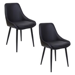 Picture of Runa Set of 2 Dining Chairs Faux Leather Assorted Bay Road Designs
