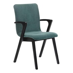 Picture of Ruslan Dining Chair Fabric Black/Teal Iniko