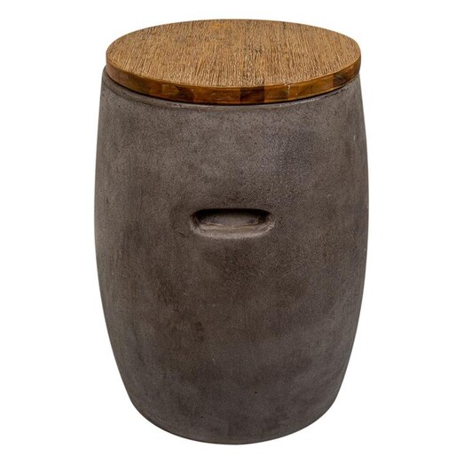 Picture of Sabah Timber Bar Stool Wood Grey Florabelle