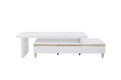 Picture of Sabrina Extendable TV Stand Cabinet Entertainment Unit - White