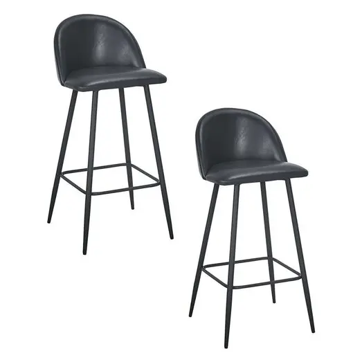Picture of Sachi Faux Leather Bar Stool (Set of 2) Assorted Zanui Collection