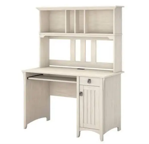 White desk deals hutch only