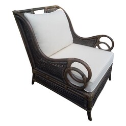 Picture of Santiago Rattan Lounge Chair in Light Brown by Searles Homewares