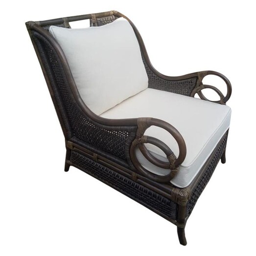 Picture of Santiago Rattan Lounge Chair in Light Brown by Searles Homewares