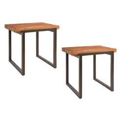 Picture of Santiago Stool (Set of 2) Wood Brown SLH