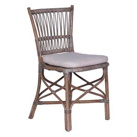 Picture of Sawyers Rattan & Linen Dining Chair in Light Brown by Alliance Furniture