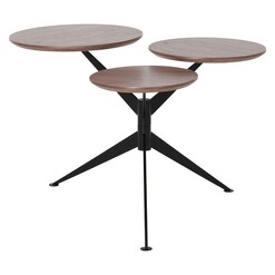 Picture of Sayre 3-Tier Side Table MDF Natural/Black Iniko