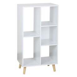 Picture of Scandi 5-Nook Elevated Bookcase MDF White U.S Designs