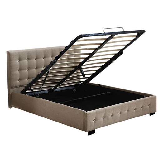 Picture of Scanlan Upholstered Bed with Storage Compartment Fabric Assorted Levede Picture of Scanlan Upholstered Bed with Storage Compartment Fabric Assorted Levede