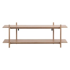 Picture of Schiller 2-Tier Oak Shelving Unit Wood Natural Iniko