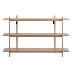Picture of Schiller 3-Tier Oak Shelving Unit Wood Natural Iniko