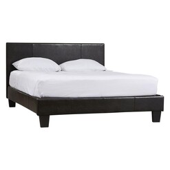 Picture of Scotton Bed, Black Faux Leather Rothbury Home