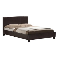 Picture of Scotton Bed, Brown Faux Leather Rothbury Home