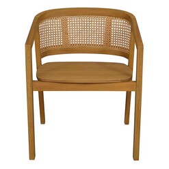 Picture of Seabrook Rattan & Wood Dining Armchair Natural j.elliot HOME