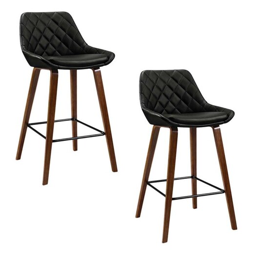 Picture of Seamus Bar Stool (Set of 2) Faux Leather Black Resort Living Picture of Seamus Bar Stool (Set of 2) Faux Leather Black Resort Living