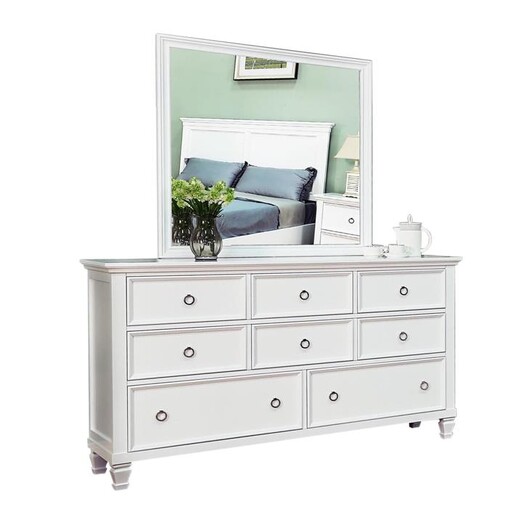 Picture of Seina Hampton Classic Solid Wooden Chest Of Drawers Dresser Sideboard - White
