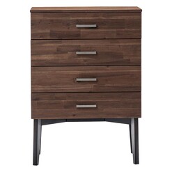 Picture of Selena Wood Chest of 4 Drawers Acacia Dark Wood Eastern Warehouse