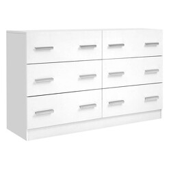 Picture of Serafino Chest of 6 Drawers Chipboard White Resort Living