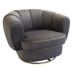 Picture of Serin Velvet Swivel Chair Assorted D&D Design