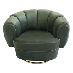 Picture of Serin Velvet Swivel Chair in Sage by D&D Design