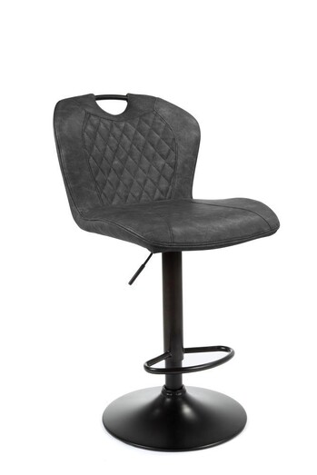 Picture of Set of 2 Alpha Fabric Bar Stool - Black Picture of Set of 2 Alpha Fabric Bar Stool - Black