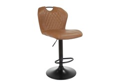 Picture of Set of 2 Alpha Fabric Bar Stool - Vintage Cognac