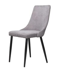 Picture of Set of 2 Arty Fabric Dining Chair Black Metal Legs - Grey