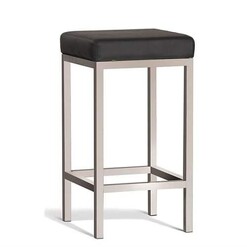 Picture of Set of 2 - Borgo Bar Stool 65cm - Brushed Frame - Black