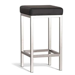Picture of Set of 2 - Borgo Bar Stool 65cm - Polished Frame - Black
