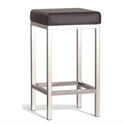 Picture of Set of 2 - Borgo Bar Stool 65cm - Polished Frame - Brown
