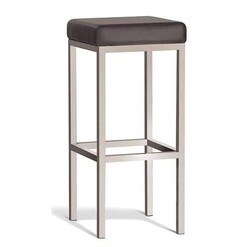 Picture of Set of 2 - Borgo Bar Stool 75cm - Brushed Frame - Brown