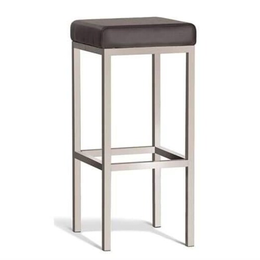 Picture of Set of 2 - Borgo Bar Stool 75cm - Brushed Frame - Brown Picture of Set of 2 - Borgo Bar Stool 75cm - Brushed Frame - Brown