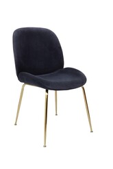 Picture of Set of 2 Casa Velvet Fabric Dining Chair - Gold Legs - Ink