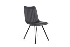 Picture of Set of 2 Eco Leather Ruby Dining Chair - Black