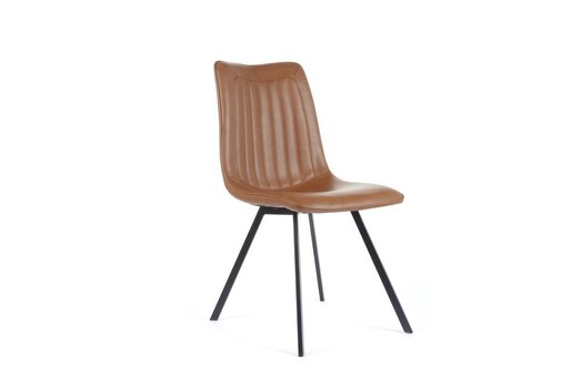 Picture of Set of 2 Eco Leather Ruby Dining Chair - Vintage Cognac