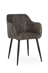 Picture of Set of 2 Estes Fabric Dining ArmChair - Chamois Grey