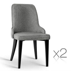 Picture of Set of 2 Fabric Dining Chairs - Grey