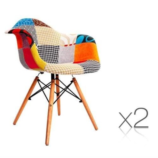 Picture of Set of 2 Fabric Dining Chairs