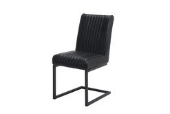 Picture of Set of 2 Freya Faux Leather Dining Chair - Black