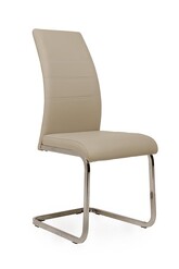 Picture of Set of 2 Giara Faux Leather Dining Chair Chrome Legs - Cappuccino