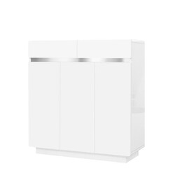 Picture of Set of 2 Padded Dining Chair - White