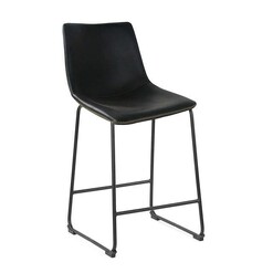 Picture of Set Of 2 Perry Vintage PU Leather Bar stool Black