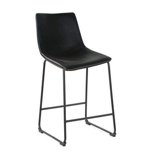 Picture of Set Of 2 Perry Vintage PU Leather Bar stool Black