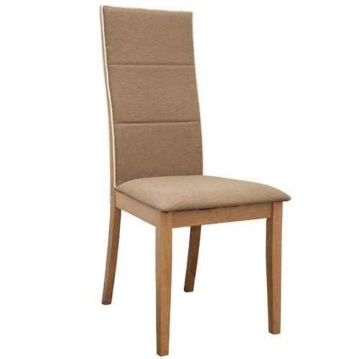 Picture of Set of 2 - Society Scandinavian Fabric Dining Chair - Oak Wooden Frame - Khaki