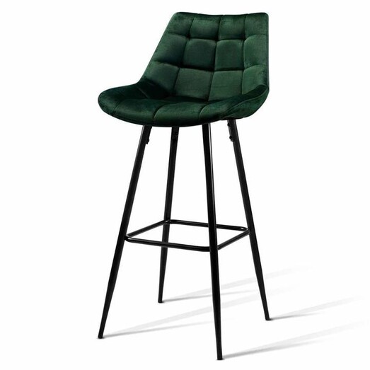 Picture of Set of 2 Velvet Bar Stools - Green