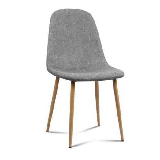 Picture of Set of 4 Adamas Fabric Dining Chairs - Light Grey
