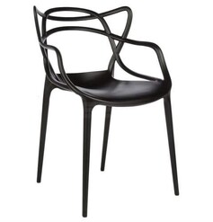 Picture of Set of 4 - Philippe Starck Replica Masters Dining Armchair - Black