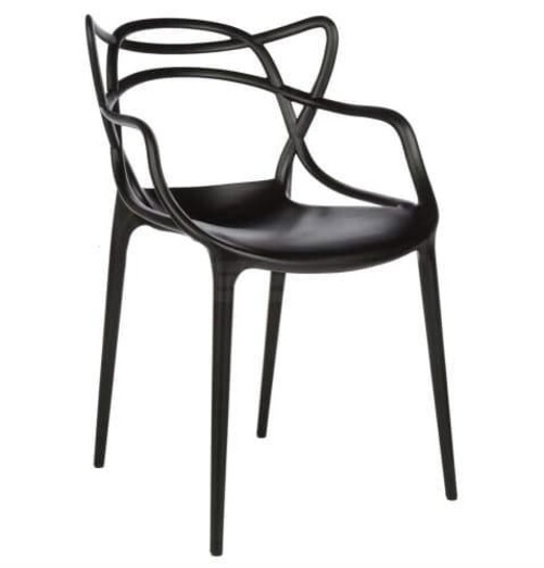 Picture of Set of 4 - Philippe Starck Replica Masters Dining Armchair - Black