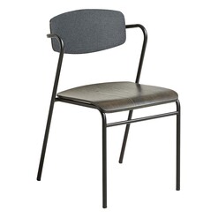 Picture of Seth Timber & Metal Dining Chair Wood Dark Ash/Graphite Vida & Co.